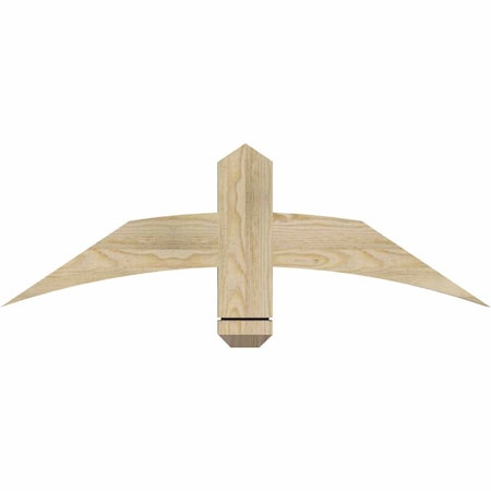 Ekena Millwork Bellingham Rough Sawn Timber Gable Bracket, Douglas Fir, 36"W x 12"H x 2"D x 4"F, 8/12 Pitch GBW036X12X0204BEL00RDF